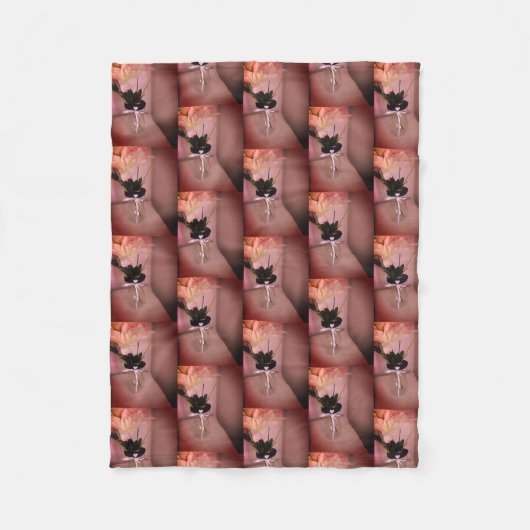 Couverture Polaire Abstrait de fleurs embellisées (Devant)