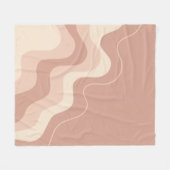 Couverture Polaire Abstrait de liquide mauve et beige (Devant (Horizontal))