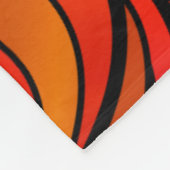 Couverture Polaire Abstrait de verre orange (Coin)
