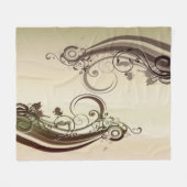 Couverture Polaire Abstrait doré (Devant (Horizontal))