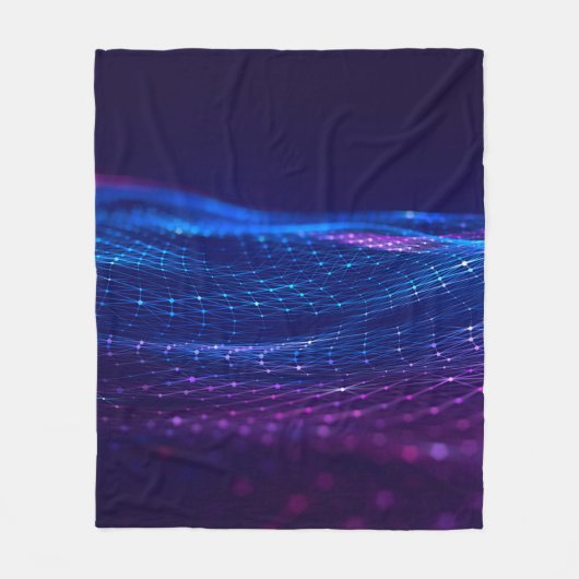 Couverture Polaire Abstrait espace polygonal bas poly foncé arrière - (Devant)