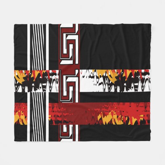 Couverture Polaire Abstrait, ethnique, créatif (Devant (Horizontal))