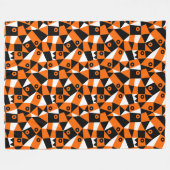 Couverture Polaire Abstrait géométrique 030919 - Orange (Devant (Horizontal))