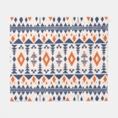 Couverture Polaire Abstrait géométrique aztèque, motif transparent. (Devant (Horizontal))