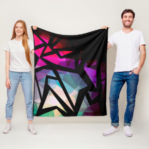 Couverture Polaire Abstrait graffiti polygonal moderne dar géométriqu