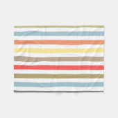 Couverture Polaire Abstrait lignes modernes rayées corail rayé ou (Devant (Horizontal))