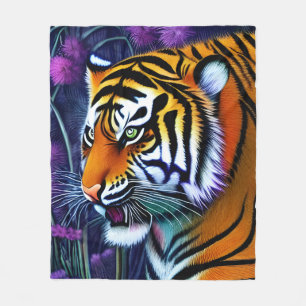 Couverture Polaire Abstrait Majestic Predator Tiger