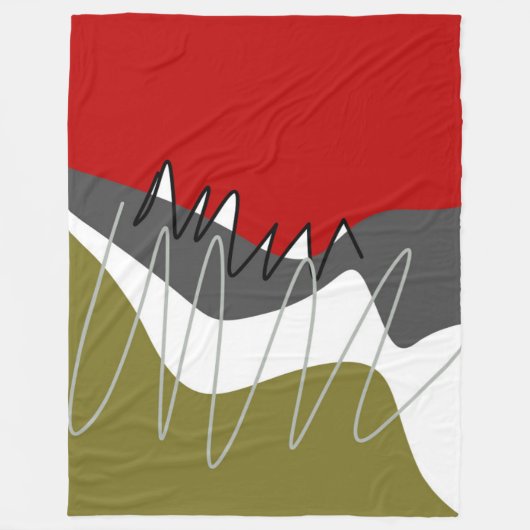 Couverture Polaire Abstrait, Moderne, Créatif, Oreillère à lancer app (Devant)