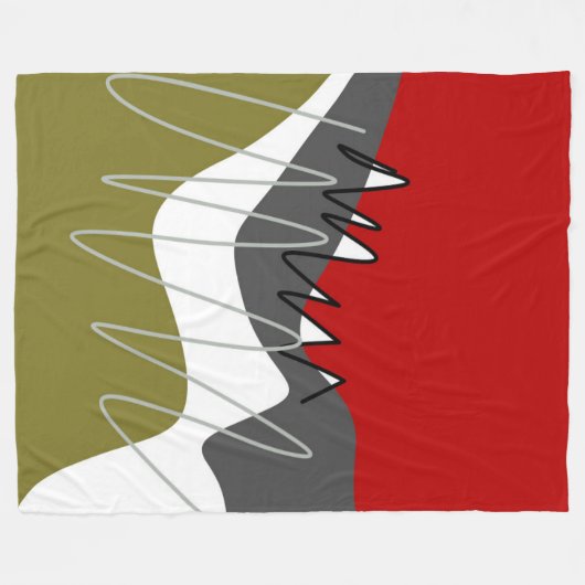 Couverture Polaire Abstrait, Moderne, Créatif, Oreillère à lancer app (Devant (Horizontal))