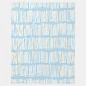 Couverture Polaire Abstrait moderne Motif en Pastel Bleu clair (Devant)