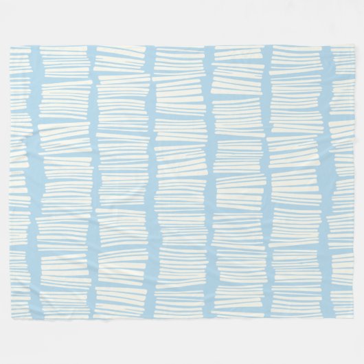 Couverture Polaire Abstrait moderne Motif en Pastel Bleu clair (Devant (Horizontal))