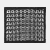 Couverture Polaire Abstrait moderne noir et blanc (Devant (Horizontal))