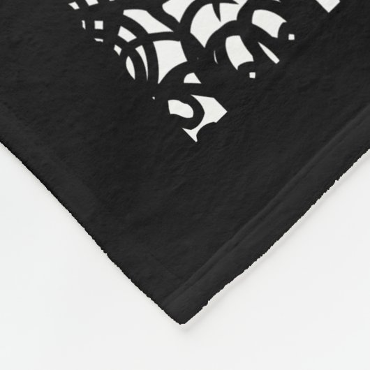 Couverture Polaire Abstrait moderne noir et blanc (Coin)