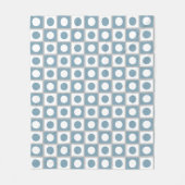 Couverture Polaire Abstrait moderne Turquoise & blanc (Devant)