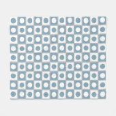 Couverture Polaire Abstrait moderne Turquoise & blanc (Devant (Horizontal))
