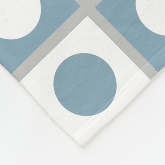 Couverture Polaire Abstrait moderne Turquoise & blanc (Coin)