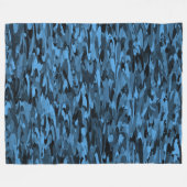 Couverture Polaire Abstrait Motif bleu noir (Devant (Horizontal))