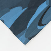 Couverture Polaire Abstrait Motif bleu noir (Coin)