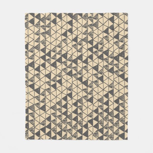 Couverture Polaire Abstrait Motif triangle Vintage. (Devant)