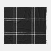 Couverture Polaire Abstrait noir et blanc (Devant (Horizontal))