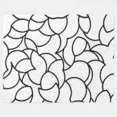 Couverture Polaire Abstrait noir et blanc (Devant (Horizontal))