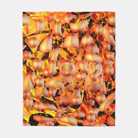 Couverture Polaire Abstrait orange (Devant)