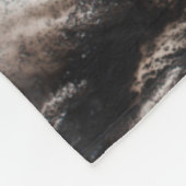Couverture Polaire Abstrait Paint Ink Blot Bleu Noir Blanc (Coin)