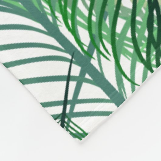 Couverture Polaire Abstrait Peacock Feathers Motif Monogramme (Coin)