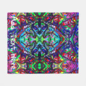 Couverture Polaire Abstrait Rainbow Paint Drift Art (Devant (Horizontal))