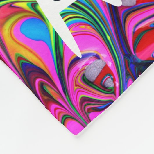 Couverture Polaire Abstrait Rainbow Paint Drift Art (Coin)