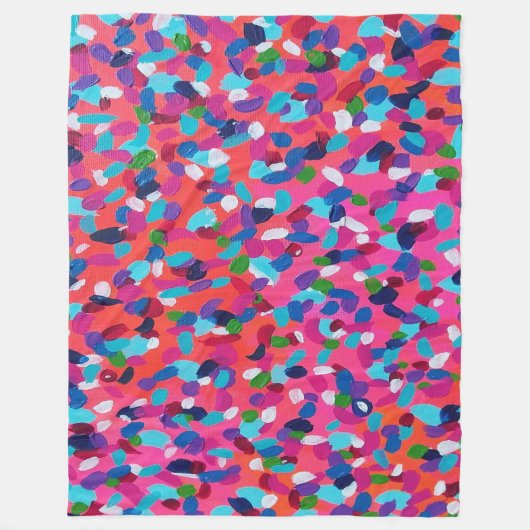 Couverture Polaire Abstrait rose (Devant)