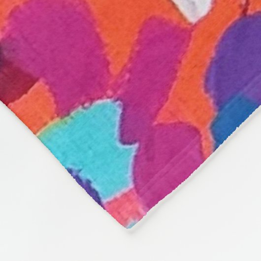 Couverture Polaire Abstrait rose (Coin)