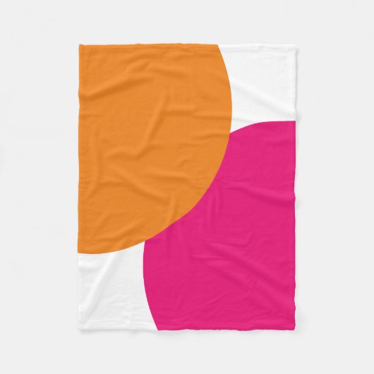 Couverture Polaire Abstrait rose et orange moderne (Devant)