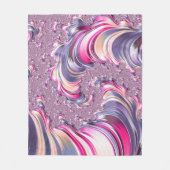 Couverture Polaire Abstrait rose pourpre spirale fractale (Devant)