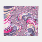 Couverture Polaire Abstrait rose pourpre spirale fractale (Devant (Horizontal))