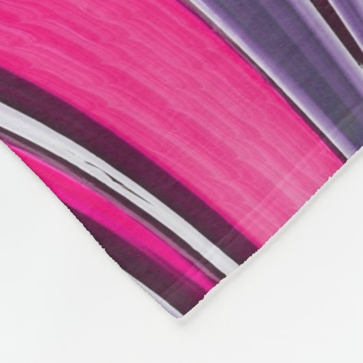 Couverture Polaire Abstrait rose pourpre spirale fractale (Coin)