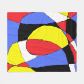 Couverture Polaire Abstrait rouge (Devant (Horizontal))