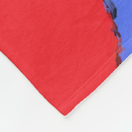 Couverture Polaire Abstrait rouge (Coin)