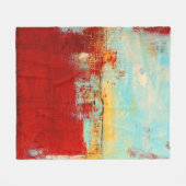 Couverture Polaire Abstrait rouge de l'Alaska (Devant (Horizontal))