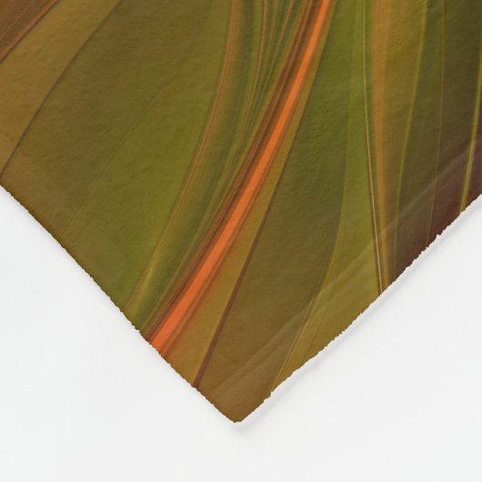 Couverture Polaire Abstrait Rouge Orange Brown Vert Fractal Art Flowe (Coin)