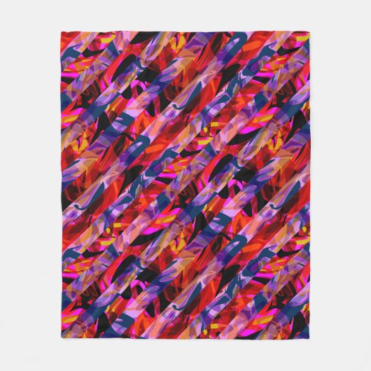 Couverture Polaire Abstrait sans couture brosse trait moderne multico (Devant)