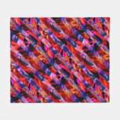 Couverture Polaire Abstrait sans couture brosse trait moderne multico (Devant (Horizontal))