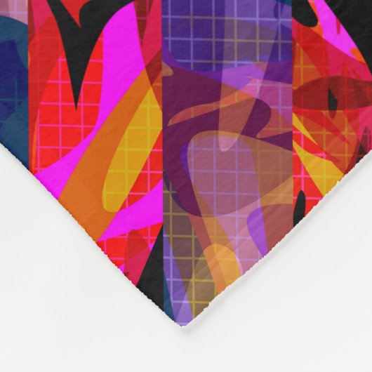 Couverture Polaire Abstrait sans couture brosse trait moderne multico (Coin)