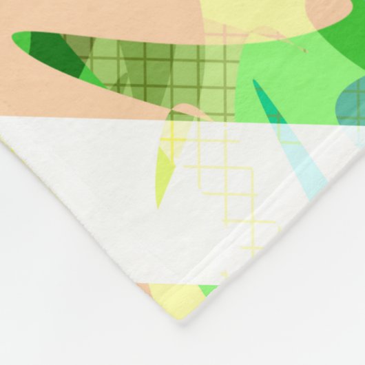 Couverture Polaire Abstrait sans couture brosse trait moderne multico (Coin)