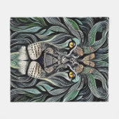 Couverture Polaire Abstrait Shabby Chic King Lion (Devant (Horizontal))