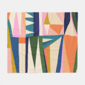 Couverture Polaire Abstrait tendance : Main colorée dessinée. (Devant (Horizontal))