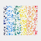 Couverture Polaire Abstrait Terrazzo Mosaic coloré Rainbow Motif (Devant (Horizontal))