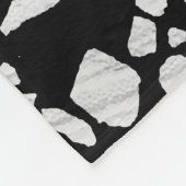 Couverture Polaire Abstrait Terrazzo Mosaic Motif noir et blanc (Coin)