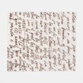 Couverture Polaire Abstrait texte manuscrit noir rétro illisible.  (Devant (Horizontal))