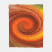 Couverture Polaire Abstrait tourbillon orange brun feu pri moderne (Devant)